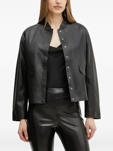  Fracomina Buttoned Cropped Jacket - Black 