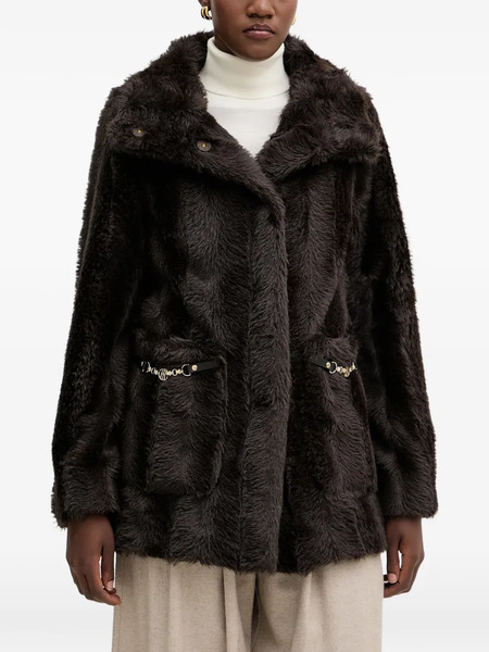  Fracomina Chain Detail Coat - Brown 