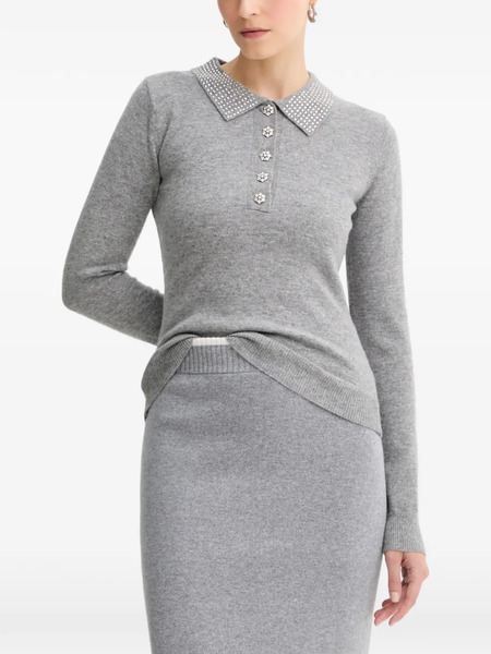  Fracomina Embellished-collar Sweater - Grey 