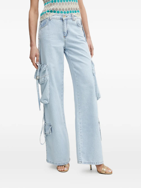  Fracomina Flap Pocket Denim Trousers - Blue 