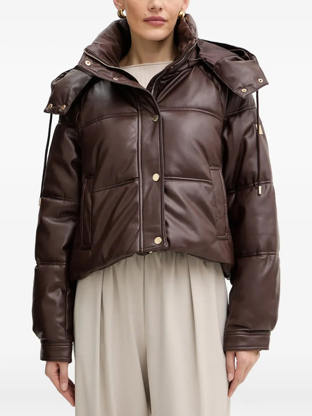  Fracomina Hooded Quilted Jacket - Brown 