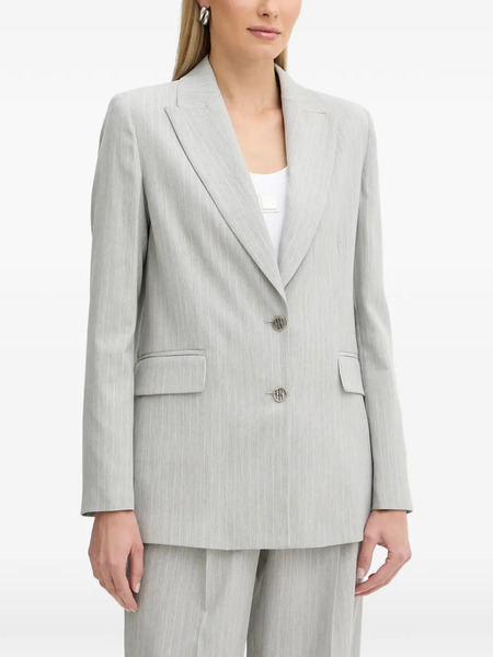  Fracomina Pinstriped Single-breasted Blazer - Grey 