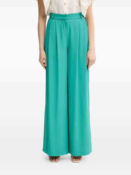  Fracomina Pleated Wide-leg Trousers - Green 