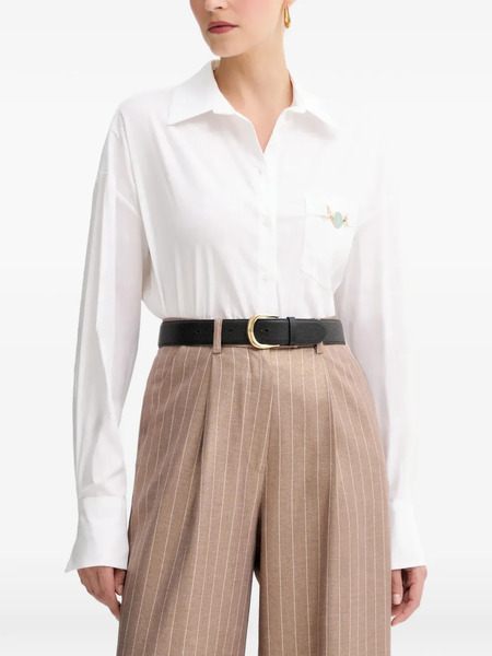  Fracomina Pocket Embellishment Shirt - White 