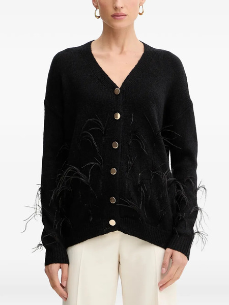  Fracomina Trim Button Cardigan - Black 