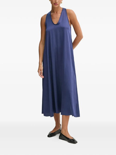  Fracomina V-neck Pocket Dress - Blue 