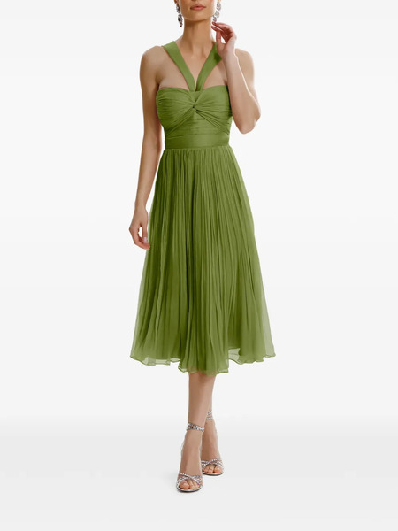  Framboise Gaia Sleeveless Silk Midi Dress - Green 