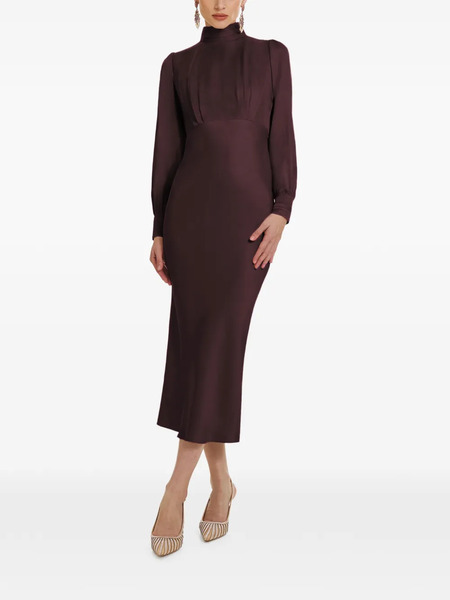  Framboise Jacob Long-sleeve Midi Dress - Brown 