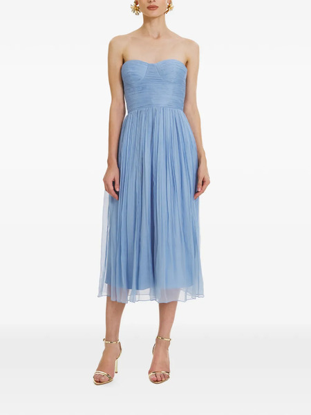  Framboise Marybella Silk Midi Dress - Blue 