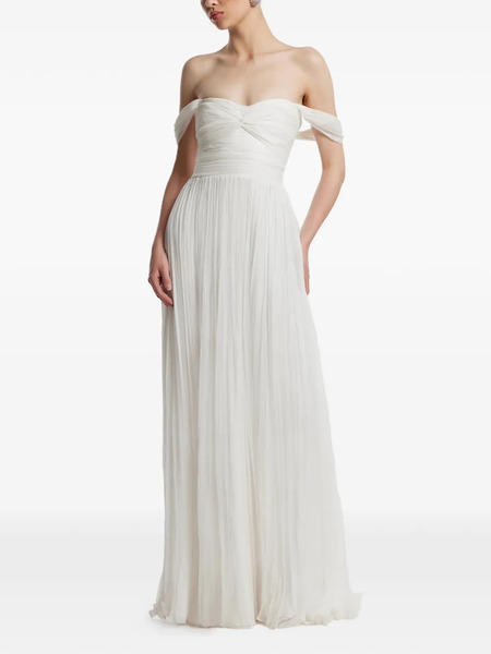  Framboise Roselyn Strapless Silk Maxi Dress - White 