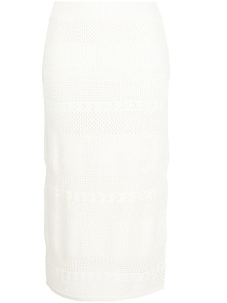  Frame Crochet-knit Pencil Skirt - Neutrals 