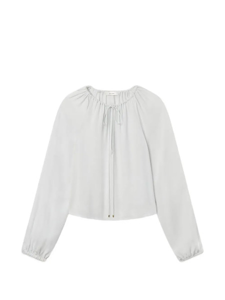  Frame Drawstring Gathered Top - Grey 