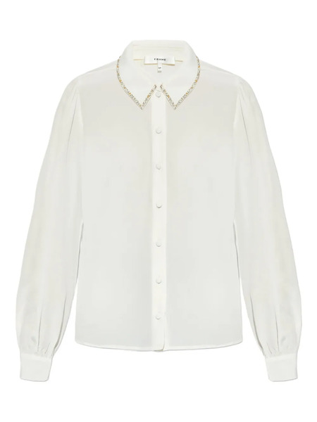  Frame Embellished Collared Blouse - Neutrals 