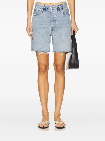  Frame Frayed Denim Shorts - Blue 