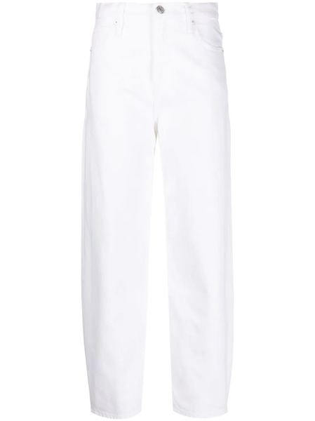  Frame High-rise Barrel Jeans - White 