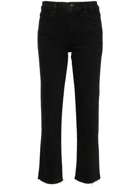  Frame High-rise Straight-leg Jeans - Black 