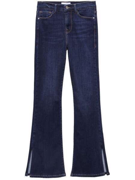  Frame Le Mini Boot Slit High-rise Flared Jeans - Blue 