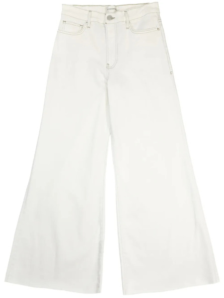  Frame Le Palazzo Crop Wide-leg Jeans - White 