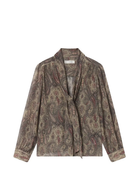  Frame Paisley Silk Blouse - Neutrals 