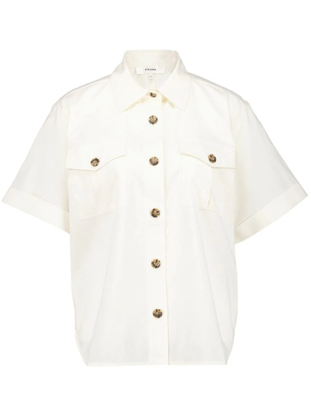  Frame Patch-pocket Cotton Shirt - Neutrals 