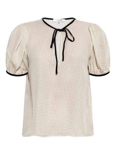  Frame Polka-dot Tie Blouse - Neutrals 
