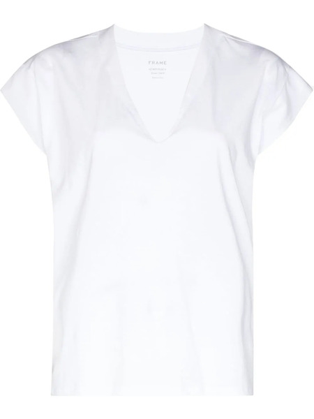  Frame Short-sleeved V-neck T-shirt - White 