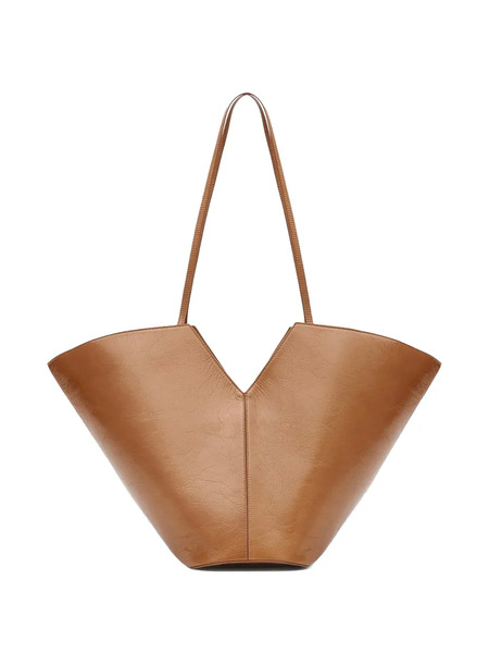  Francesco Biasia Maxi Winona 4ever Magnetic Leather Shoulder Bag - Brown 