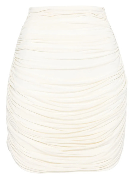  Francesco Murano Draped Ruched Skirt - White 