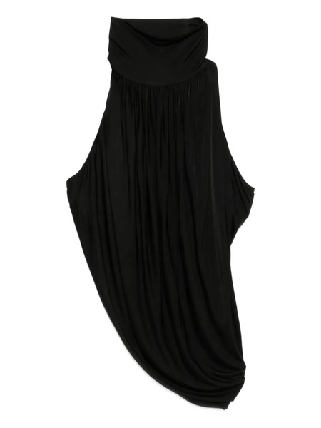  Francesco Murano Halterneck Draped Top - Black 