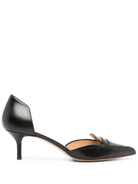  Francesco Russo D’orsay 55mm Penny Leather Pumps - Black 