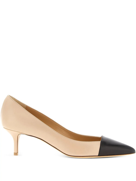  Francesco Russo 55mm Contrast-toe Pointed Pumps - Pink 