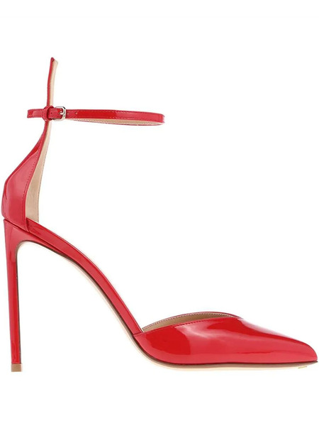  Francesco Russo 100mm Leather Pumps - Red 