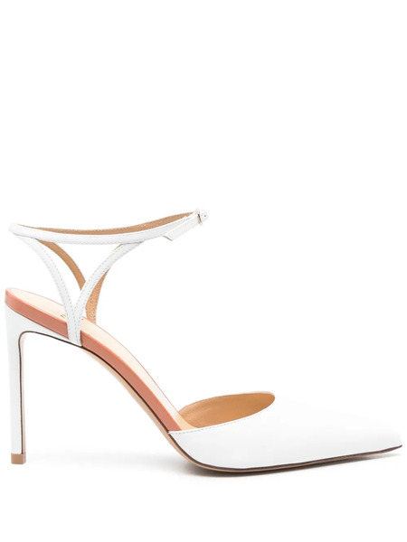  Francesco Russo 90mm Leather Pumps - White 