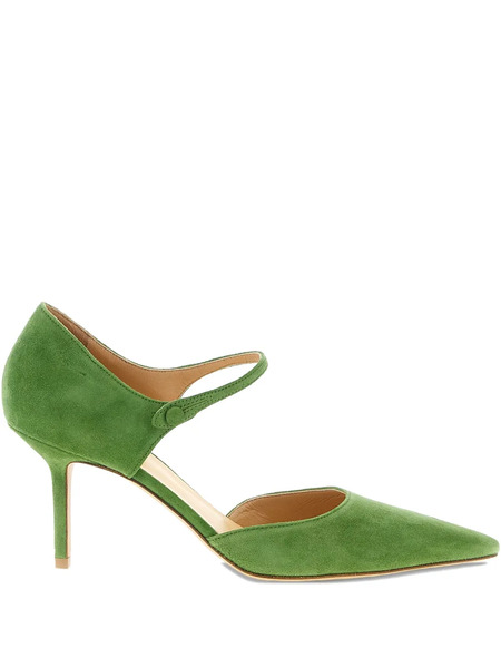  Francesco Russo 55mm Pointed-toe Heeled Pumps - Green 