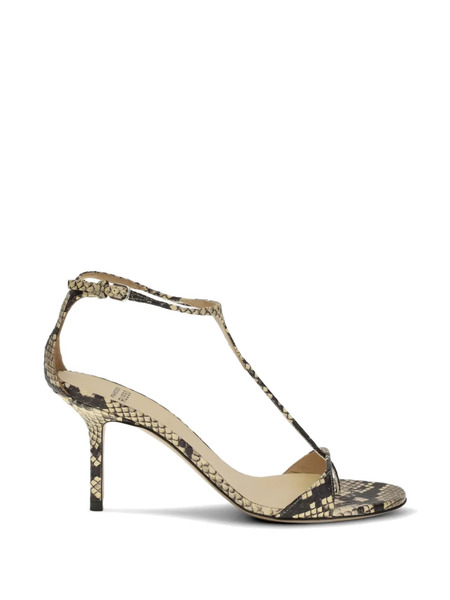  Francesco Russo T-strap Patterned Sandals - Neutrals 