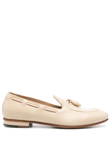  Francesco Russo Tassel Leather Loafers - Neutrals 