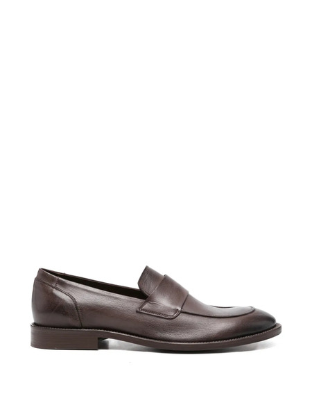  Franco Fedele Penny Leather Loafers - Brown 