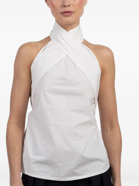  Françoise Susan Tie-detail Top - White 