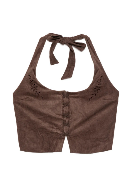  Frankies Bikinis Delilah Tie-detail Bikini Top - Brown 