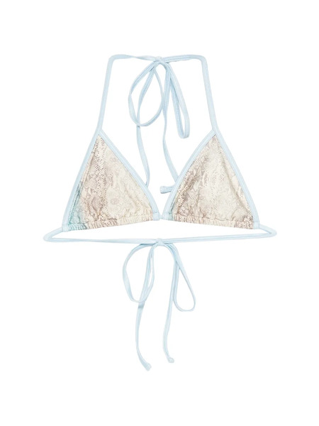  Frankies Bikinis Nick Animal-print Bikini Top - Blue 
