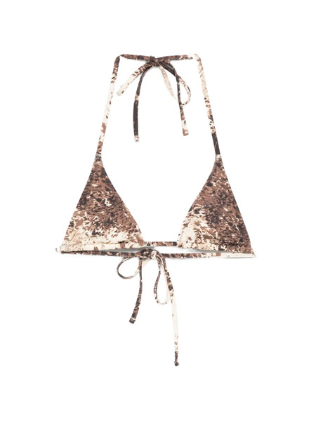  Frankies Bikinis Paradise Tie Triangle Bikini Top - Brown 