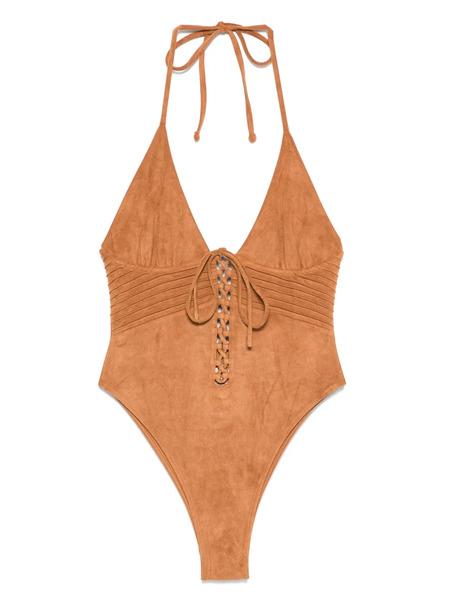  Frankies Bikinis X Bella Hadid Barrel Swimsuit - Brown 