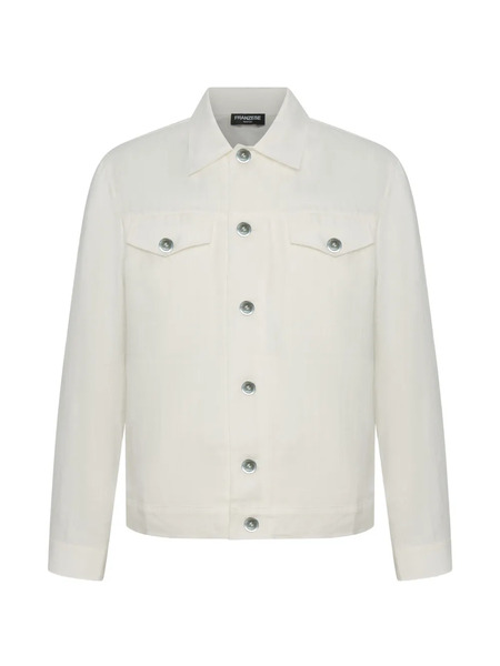  Franzese Collection Flap-pocket Linen Shirt Jacket - Neutrals 