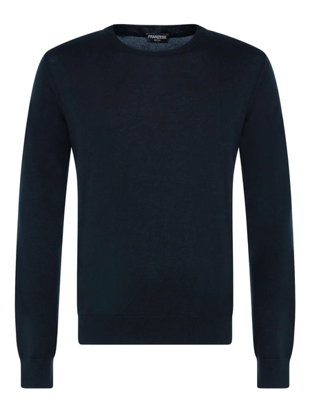 Franzese Collection Ribbed Crew-neck Sweater - Blue 