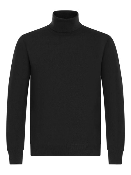  Franzese Collection Ribbed Turtleneck Sweater - Black 