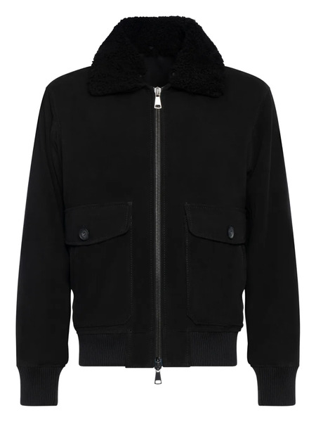 Franzese Collection Rolls Royce Detachable Collar Jacket - Black 