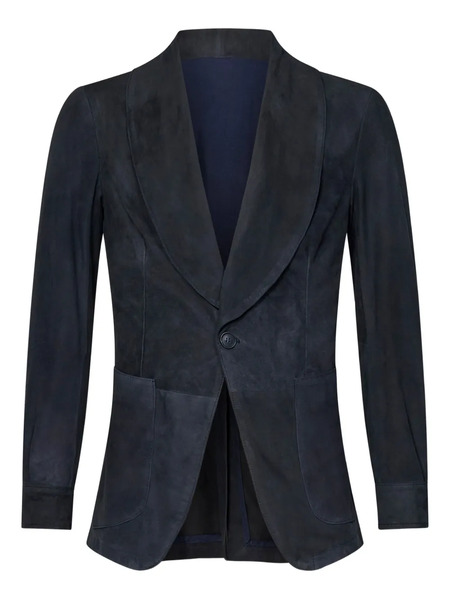  Franzese Collection Shawl-collar Patch-pocket Blazer - Blue 