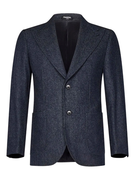  Franzese Collection Virgin Wool Blazer - Blue 
