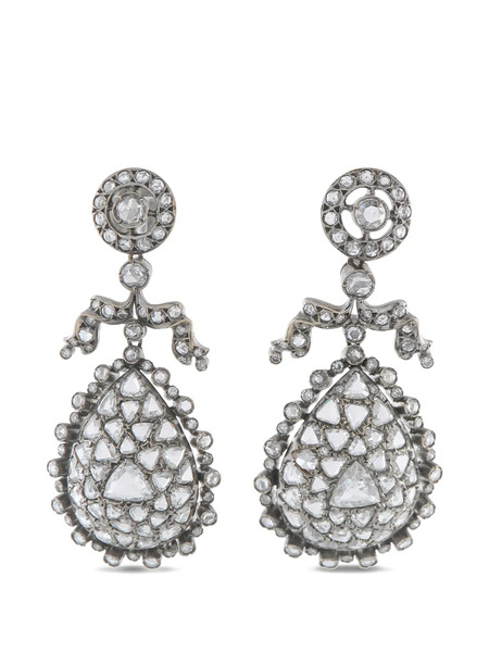  Fred Leighton Diamond Teardrop-design Earrings - Grey 