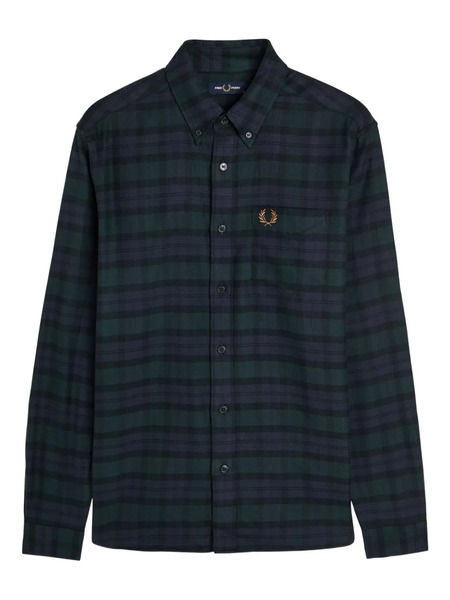  Fred Perry Check-pattern Shirt - Blue 